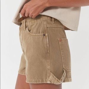 BDG High Rise Carpenter Short - Khaki Denim